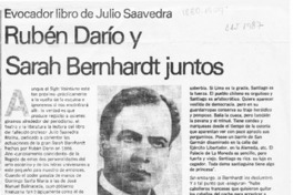 Rubén Darío y Sara Bernhart juntos  [artículo] Sergio Ramón Fuentealba.