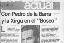 Con Pedro de la Barra y la Xirgú en el "Bosco"  [artículo] Sergio Ramón Fuentealba.