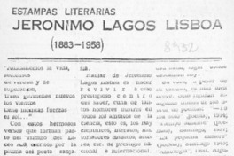 Jerónimo Lagos Lisboa (1883-1958)  [artículo].