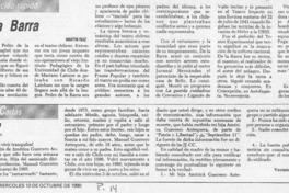 De la Barra  [artículo] Martín Ruiz.