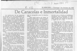 De caracolas e inmortalidad  [artículo] María Eugenia Fontecilla.