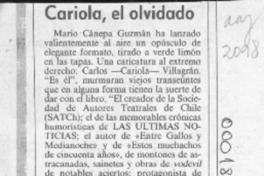 Cariola, el olvidado  [artículo] Juan Rubén Valenzuela.