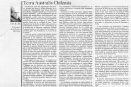 Terra australis chilensis  [artículo] Fernando de la Lastra Bernales.