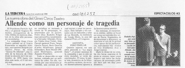 Allende como un personaje de tragedia  [artículo].