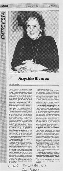 Haydée Riveros  [artículo] Plinio el Viejo.
