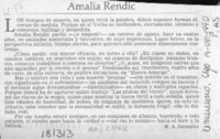 Amalia Rendic  [artículo] M. A. González.