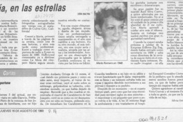 María, en las estrellas  [artículo] Lidia Baltra.