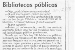 Bibliotecas públicas  [artículo] Juan Gana.
