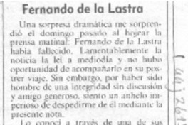 Fernando de la Lastra