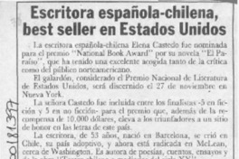 Escritora española-chilena, best seller en Estados Unidos  [artículo].