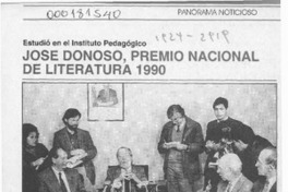 José Donoso, Premio Nacional de Literatura 1990  [artículo].