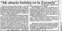 "Mi abuelo bailaba en la Zaranda"  [artículo] Fernando Arriagada Cortés.