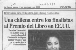 Una Chilena entre los finalistas al Premio del Libro en EE. UU.  [artículo].
