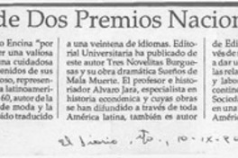 Obras de dos Premios Nacionales 1990  [artículo].