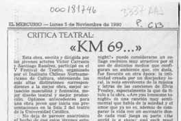 "KM 69 --"  [artículo] Carola Oyarzún L.