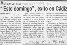 "Este domingo", éxito en Cádiz  [artículo].