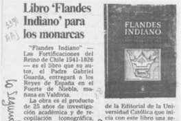 Libro "Flandes Indiano" para los monarcas