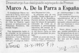 Marco A. de la Parra a España  [artículo].