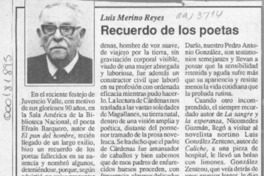 Recuerdo de los poetas  [artículo] Luis Merino Reyes.