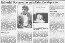 Editorial Documentas en la Estación Mapocho  [artículo].