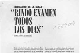 "Rindo examen todos los días"  [artículo] María Isabel Fernández.