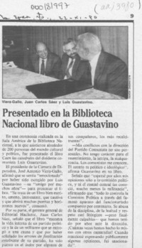 Presentado en la Biblioteca Nacional libro de Guastavino