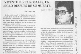 Vicente Pérez Rosales, un siglo después de su muerte  [artículo] Pablo Cassi.