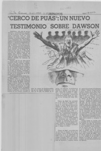 "Cerco de púas", un nuevo testimonio sobre Dawson