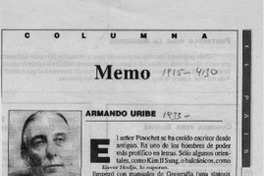 Memo  [artículo] Armando Uribe.