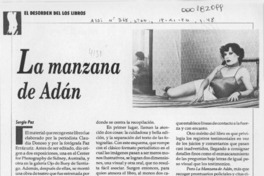 La manzana de Adán  [artículo] Sergio Paz.
