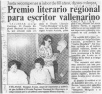 Premio literario regional para escritor vallenarino