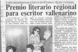 Premio literario regional para escritor vallenarino