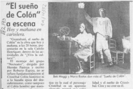 "El Sueño de Colón" a escena  [artículo].
