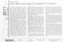 Entre María Inés y Fernando de la Lastra