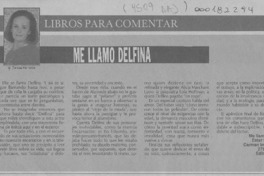 Me llamo Delfina  [artículo] M. Teresa Herreros.
