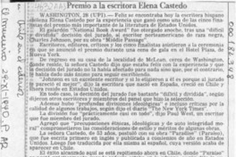 Premio a la escritora Elena Castedo  [artículo].