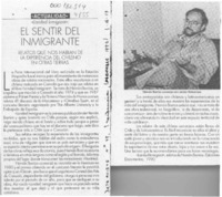 El Sentir del inmigrante  [artículo].