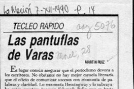 Las pantuflas de Varas  [artículo] Martín Ruiz.