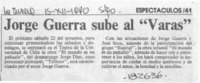 Jorge Guerra sube al "Varas"  [artículo].