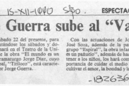 Jorge Guerra sube al "Varas"  [artículo].