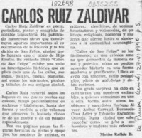 Carlos Ruiz Zaldívar  [artículo] Matías Rafide B.