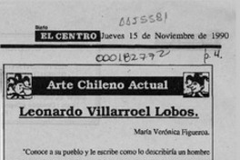 Leonardo Villarroel Lobos  [artículo] María Verónica Figueroa.