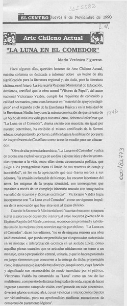 "La luna en el comedor"  [artículo] María Verónica Figueroa.