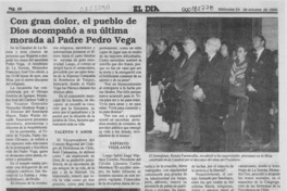 Con gran dolor, el pueblo de Dios acompañó a su última morada al padre Pedro Vega