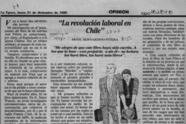 "La revolución laboral en Chile"  [artículo] Bernardino Piñera.