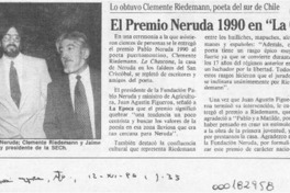 El Premio Neruda 1990 en "La Chascona"  [artículo].
