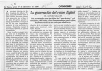 La generación del reino digital  [artículo] Arturo Grau M.