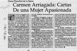 Carmen Arriagada, cartas de una mujer apasionada  [artículo].