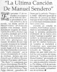 "La Ultima canción de Manuel Sendero"