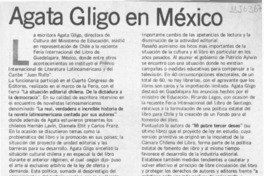 Agata Gligo en México  [artículo].